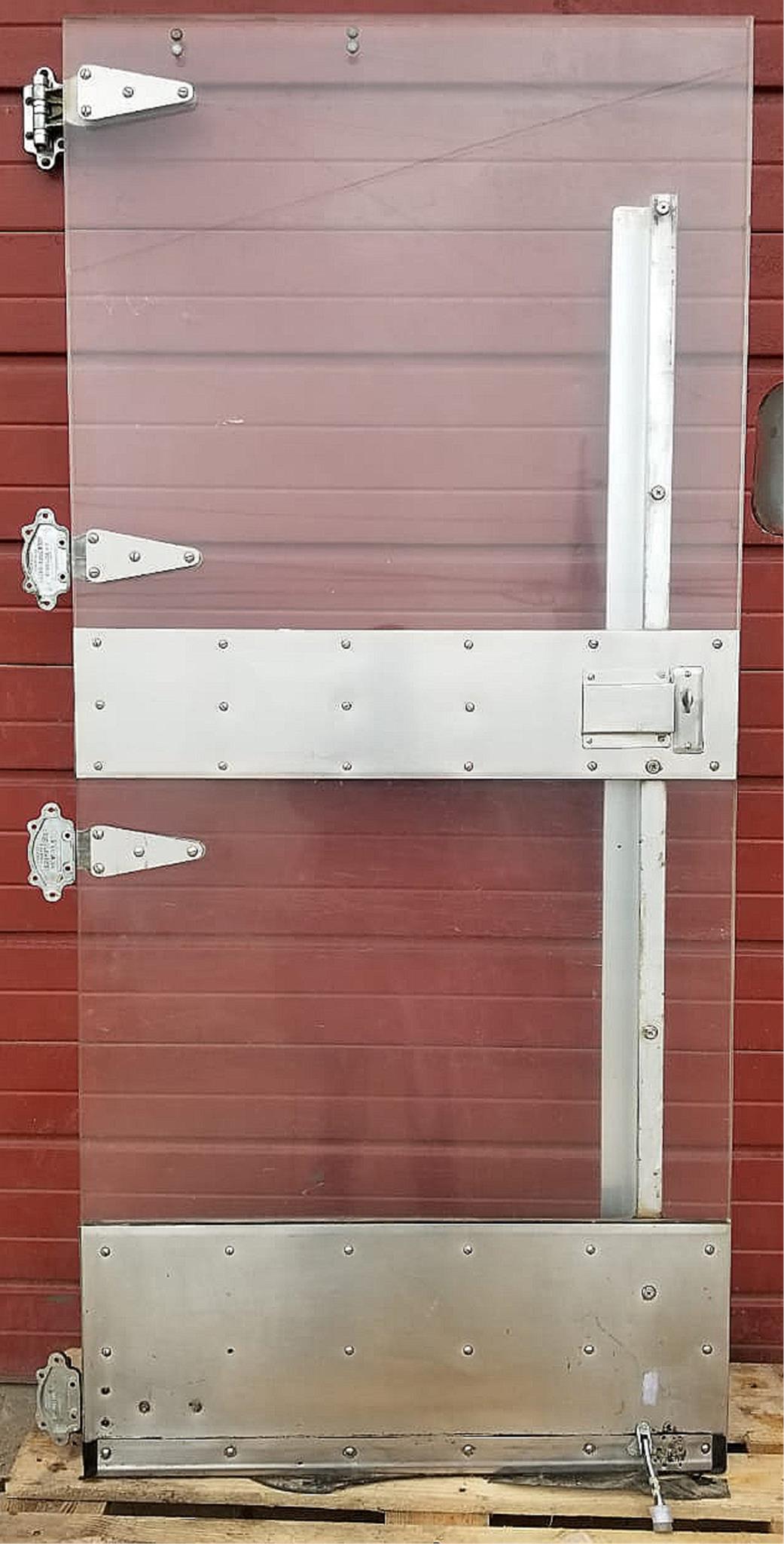 RARE VINTAGE INDUSTRIAL DESIGN STEAMPUNK ARCHITECTURE FREEZER DOOR FREE SHIPPING