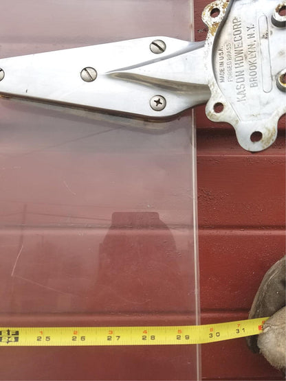 RARE VINTAGE INDUSTRIAL DESIGN STEAMPUNK ARCHITECTURE FREEZER DOOR FREE SHIP