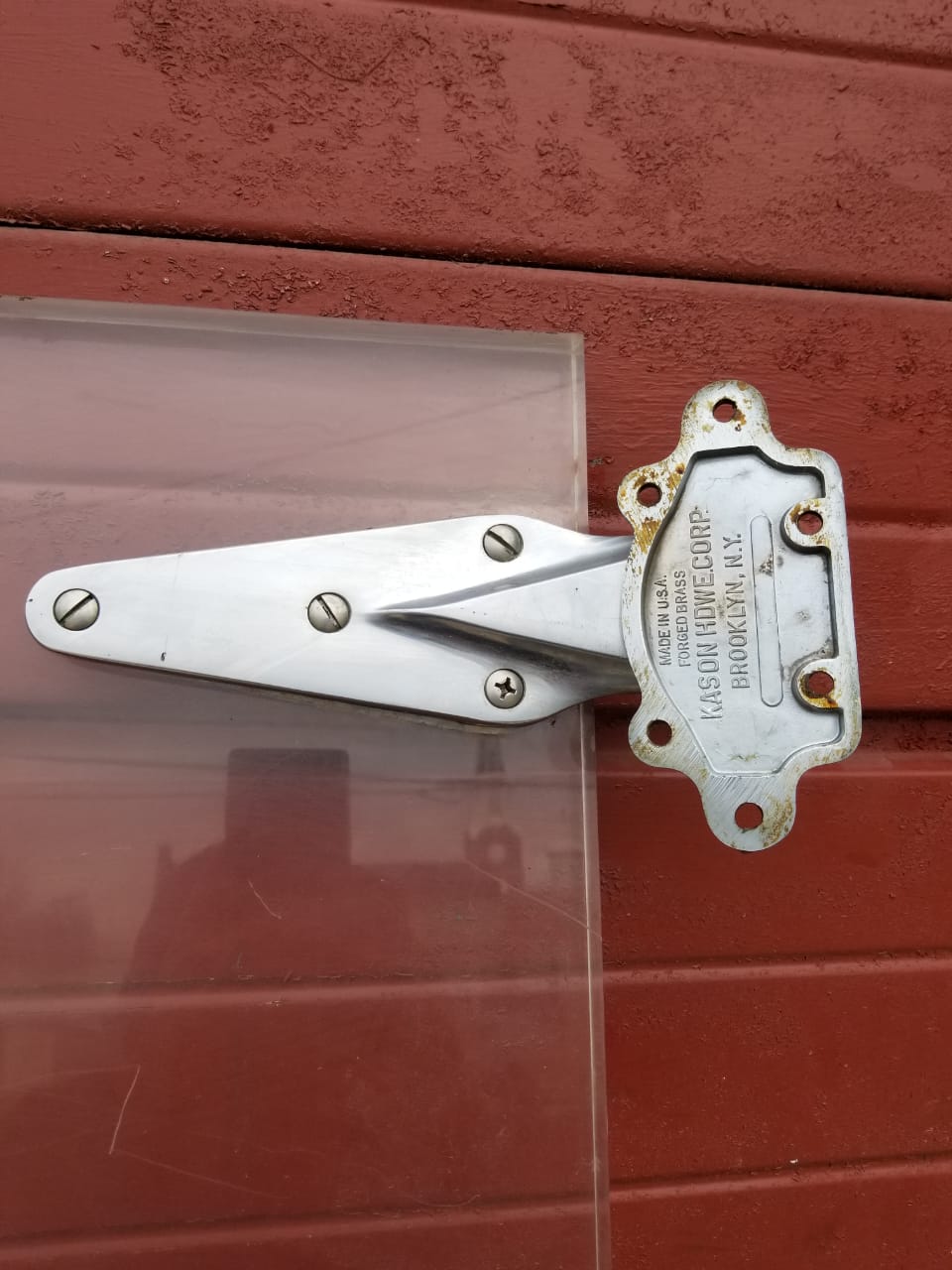 RARE VINTAGE INDUSTRIAL DESIGN STEAMPUNK ARCHITECTURE FREEZER DOOR FREE SHIP