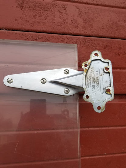 RARE VINTAGE INDUSTRIAL DESIGN STEAMPUNK ARCHITECTURE FREEZER DOOR FREE SHIP