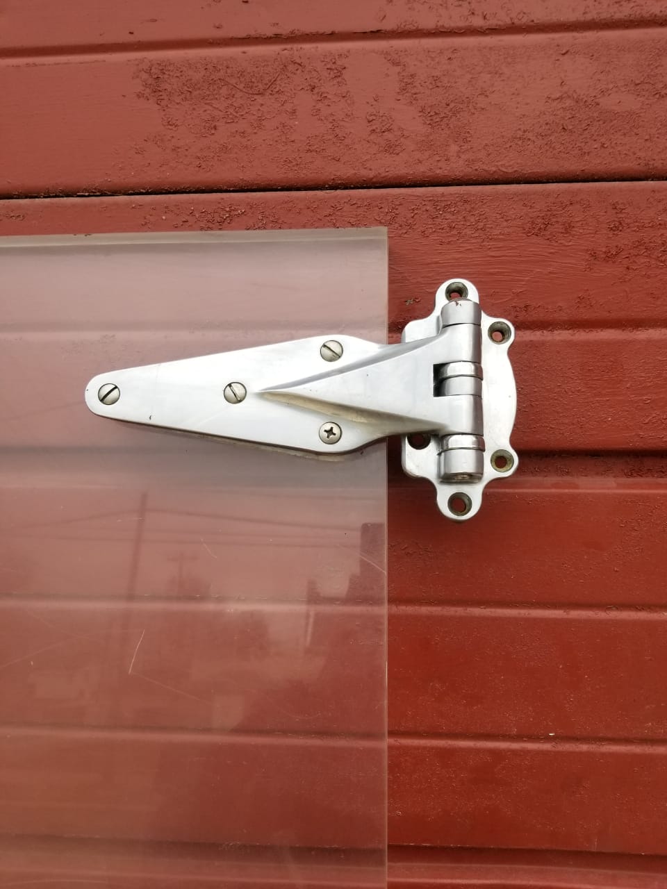 RARE VINTAGE INDUSTRIAL DESIGN STEAMPUNK ARCHITECTURE FREEZER DOOR FREE SHIP