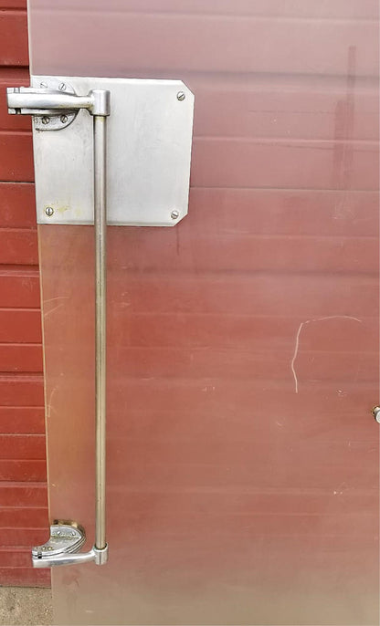 RARE VINTAGE INDUSTRIAL DESIGN STEAMPUNK ARCHITECTURE FREEZER DOOR FREE SHIP