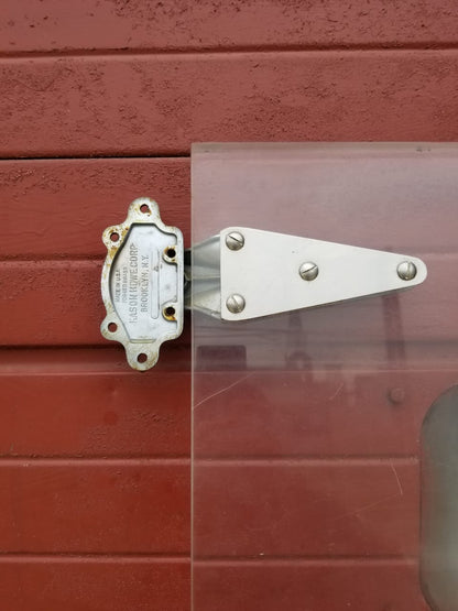 RARE VINTAGE INDUSTRIAL DESIGN STEAMPUNK ARCHITECTURE FREEZER DOOR FREE SHIP