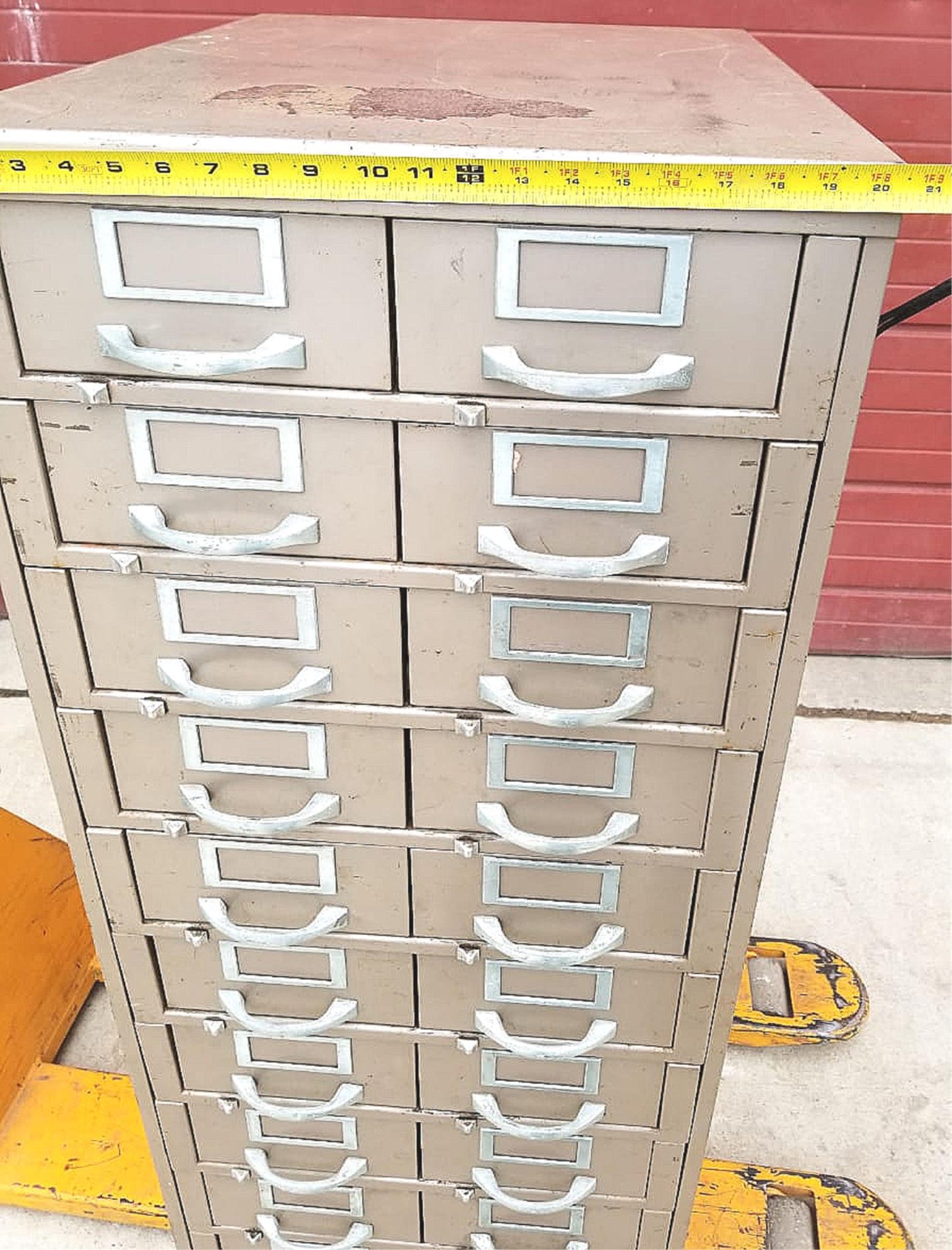 1950's STEELCASE WINE COLLECTIBLE GUN TOOLS STORAGE BIN CABINET PULL OUT DRAWER