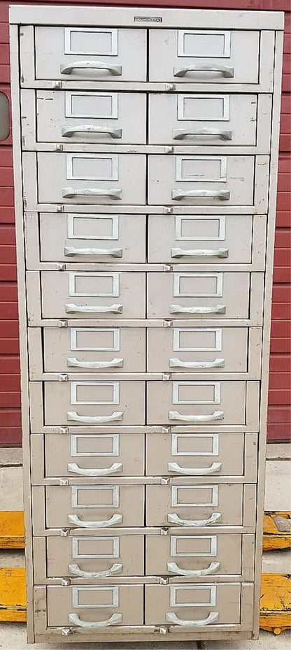 1950's STEELCASE WINE COLLECTIBLE GUN TOOLS STORAGE BIN CABINET PULL OUT DRAWER