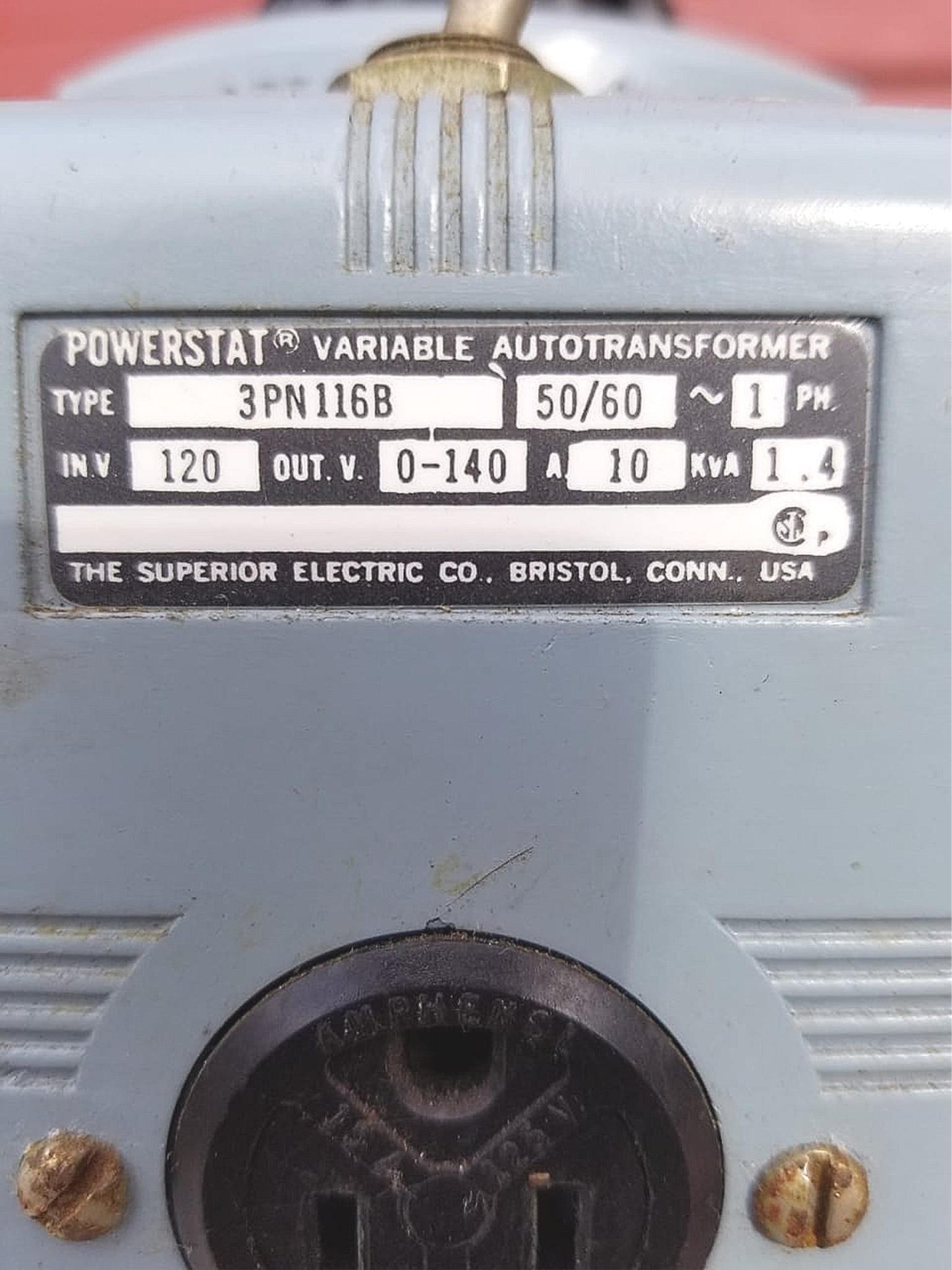 POWERSTAT 3PN116B 20 AMPS 0-120 or 0-140 VOLTs VARIABLE AUTOTRANSFORMER FREESHIP