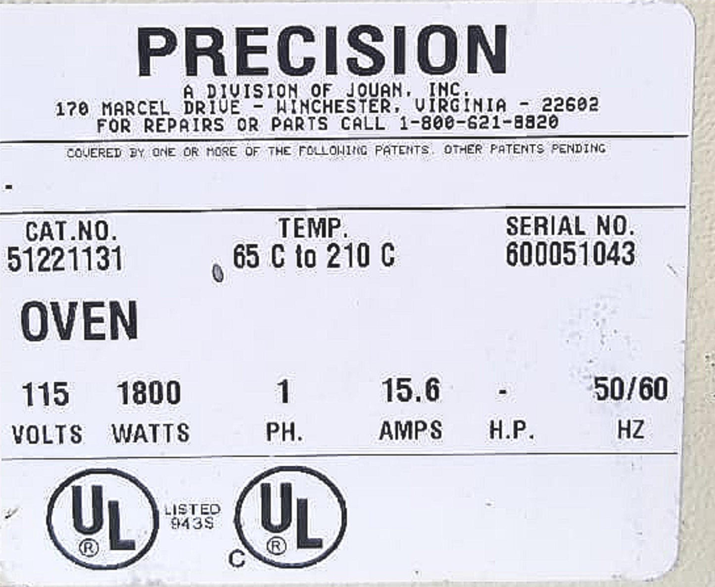 NAPCO PRECISION SCIENTIFIC CAT 51221131 GRAVITY LAB OVEN FURNACE FREE SHIP