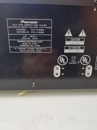 PIONEER PD-F958 101-CD CHANGER MULTI-PLAY COMPACT DISC CD PLAYER FREE SHIP