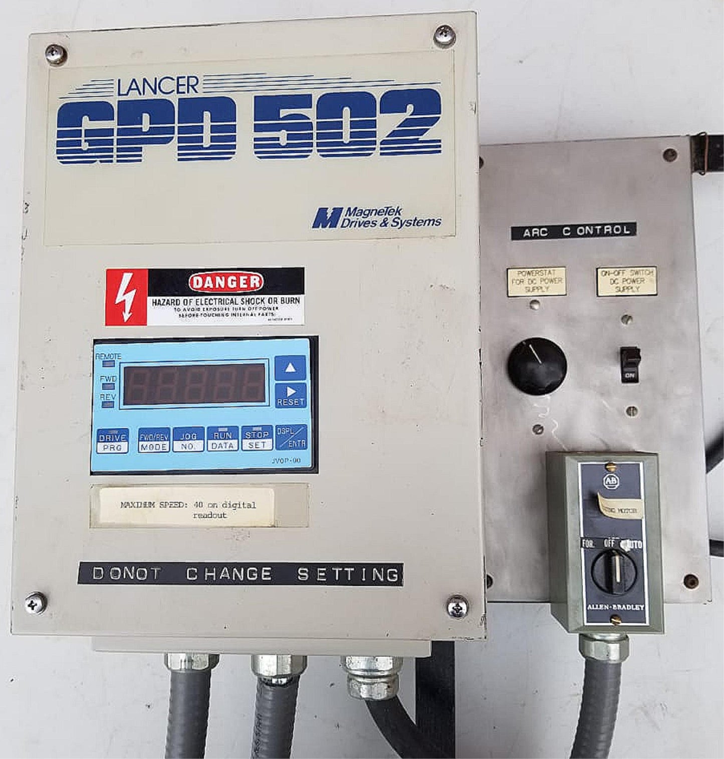 LANCER MAGNETEK GPD 502 3PHASE PLUS ALLEN BRADLEY POWER CONTROL SWITCH FREE SHIP