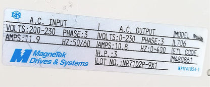 LANCER MAGNETEK GPD 502 3PHASE PLUS ALLEN BRADLEY POWER CONTROL SWITCH FREE SHIP