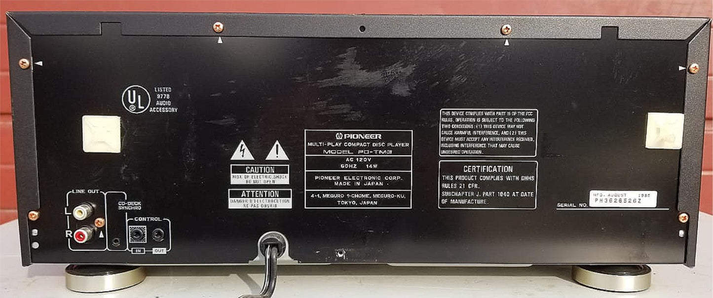 PIONEER MULTI-PLAY COMPACT DISC CD PLAYER PD-TM3 FREE SHIP