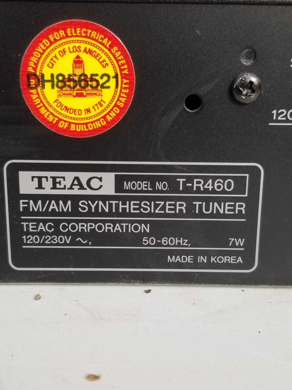 VINTAGE TEAC T-R460 AM/FM STEREO BLACK SERIES TUNER SYNTHESIZER FREE SHIPPING