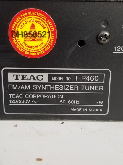 VINTAGE TEAC T-R460 AM/FM STEREO BLACK SERIES TUNER SYNTHESIZER FREE SHIPPING