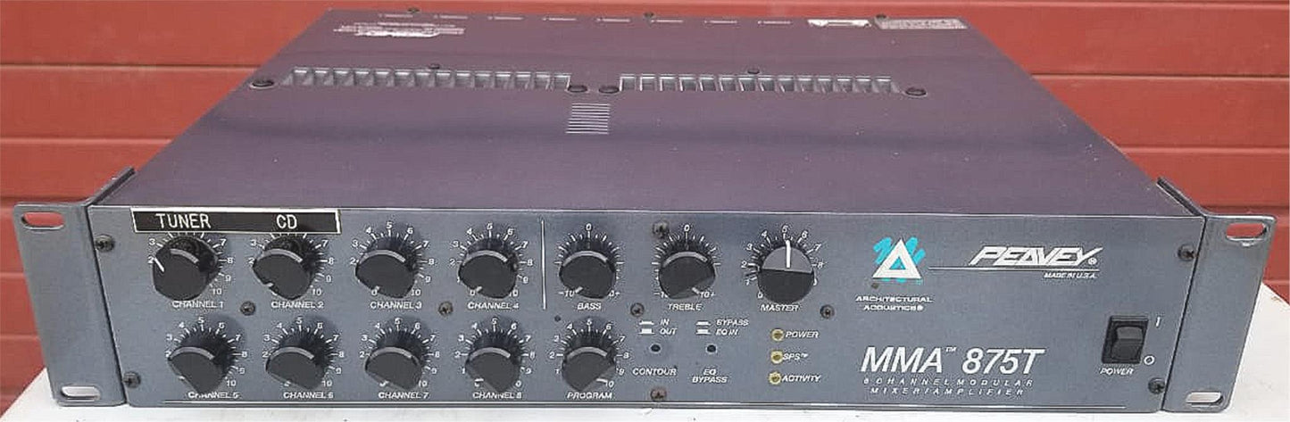 PEAVEY MMA 875T 9-CHANNEL MODULAR MIXER AMPLIFIER 100%WORKING PERFECT FREE SHIP