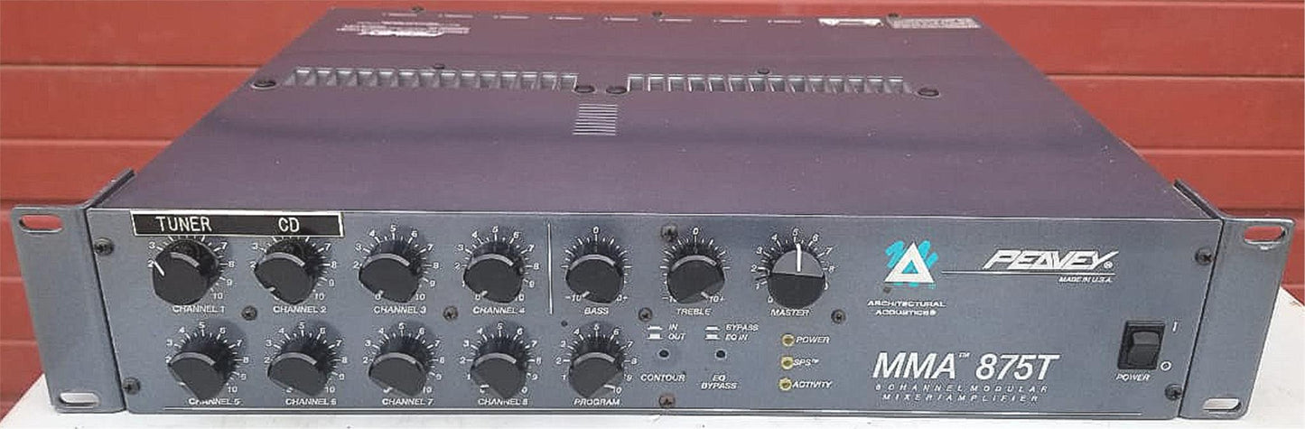 PEAVEY MMA 875T 9-CHANNEL MODULAR MIXER AMPLIFIER 100%WORKING PERFECT FREE SHIP