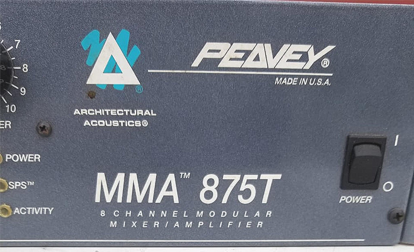 PEAVEY MMA 875T 9-CHANNEL MODULAR MIXER AMPLIFIER 100%WORKING PERFECT FREE SHIP
