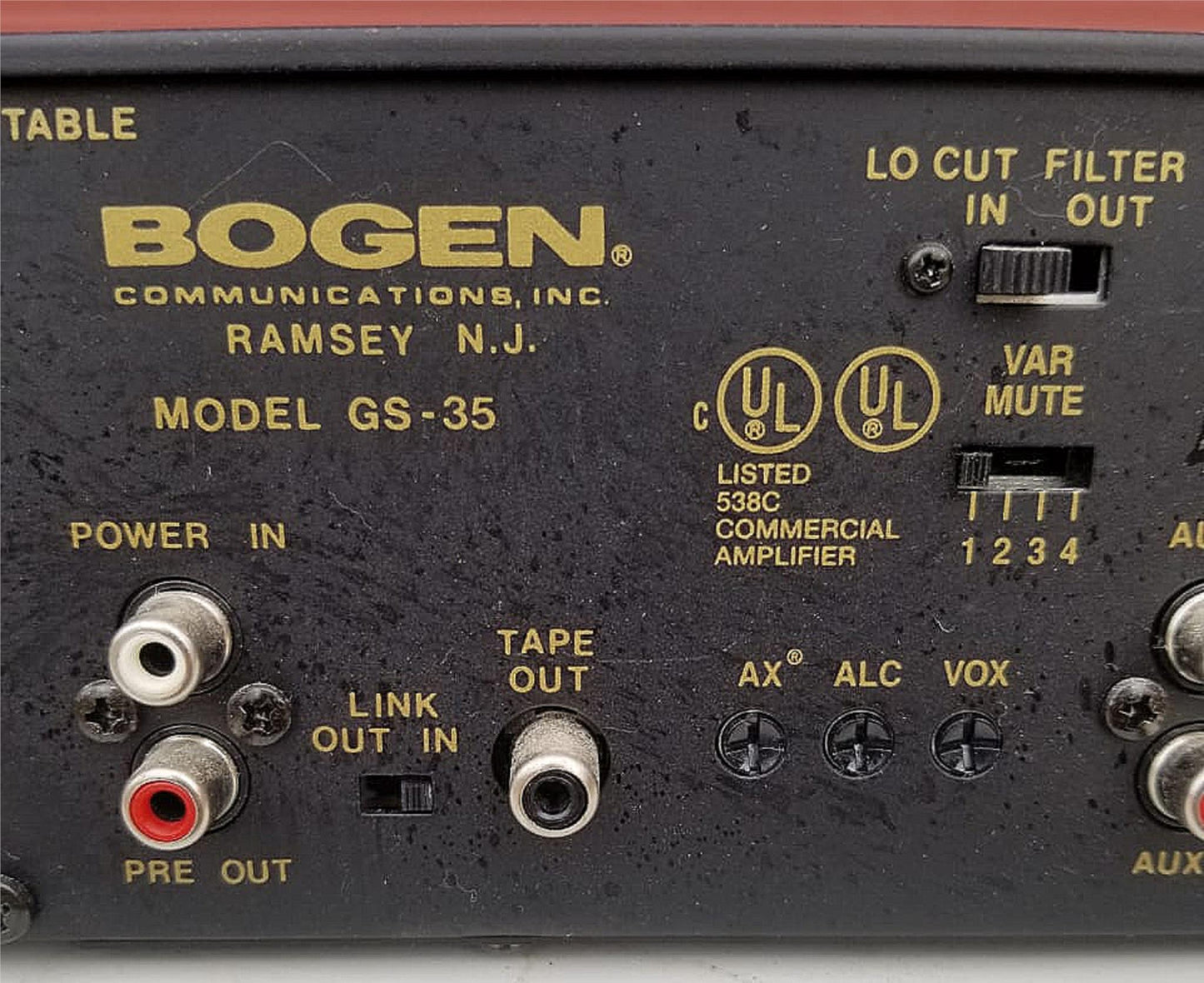 BOGEN GS-35 GOLD SEAL AMPLIFIER 35 WATTS POWER 100% GUARANTEED FREE SHIP