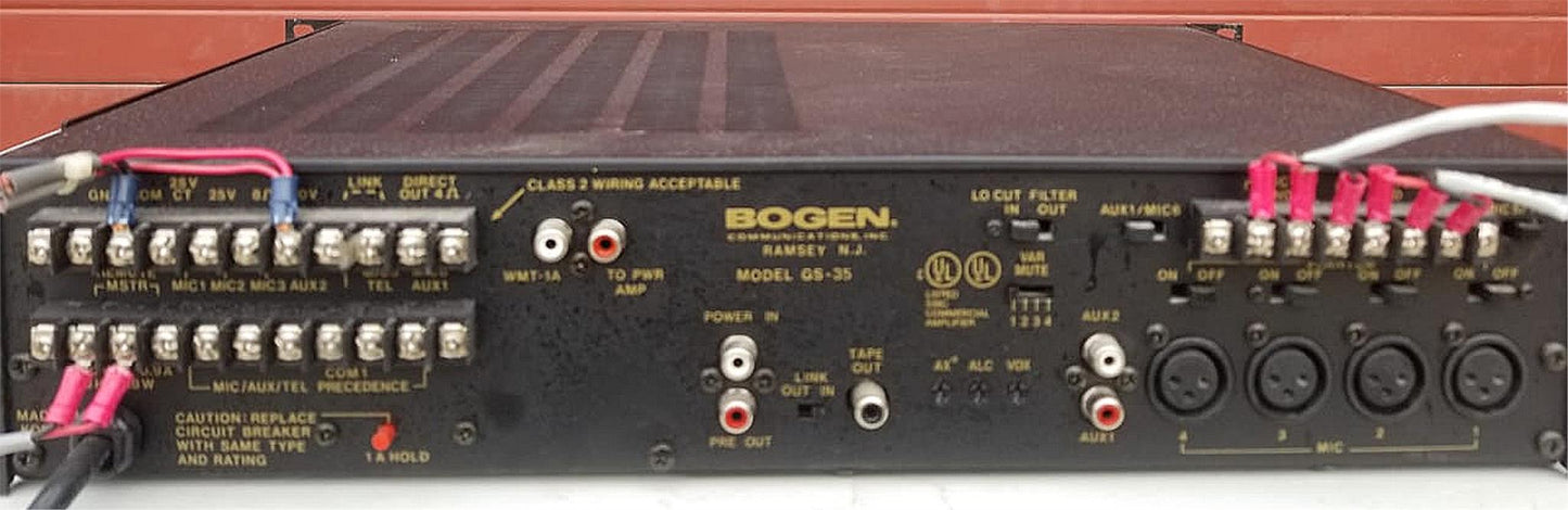 BOGEN GS-35 GOLD SEAL AMPLIFIER 35 WATTS POWER 100% GUARANTEED FREE SHIP