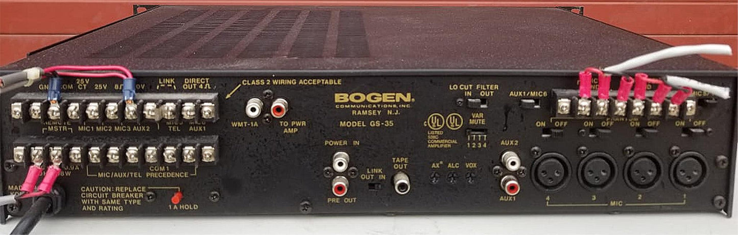 BOGEN GS-35 GOLD SEAL AMPLIFIER 35 WATTS POWER 100% GUARANTEED FREE SHIP