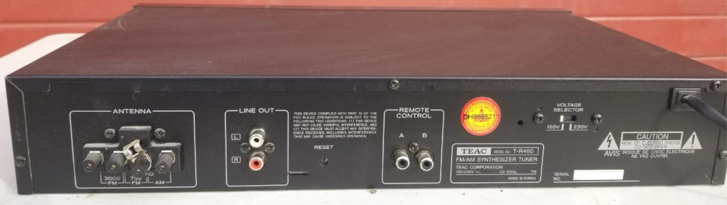 VINTAGE TEAC T-R460 AM/FM STEREO BLACK SERIES TUNER SYNTHESIZER FREE SHIPPING
