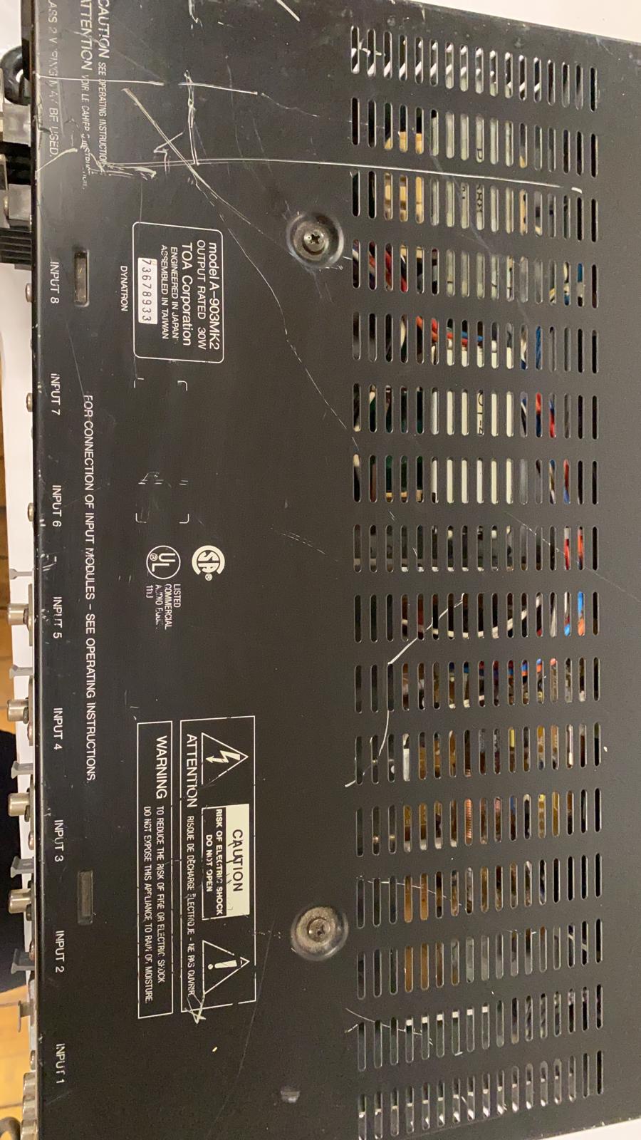 TOA SERIES II 903 MK2 MIXER POWER 30W AMPLIFIER 100%TESTED FREE SHIPPING