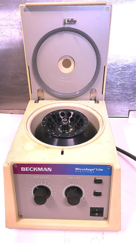 BECKMAN MICROFUGE LITE With F1802B ROTOR WATCH VIDEO 100% WORKING FREE SHIPPING
