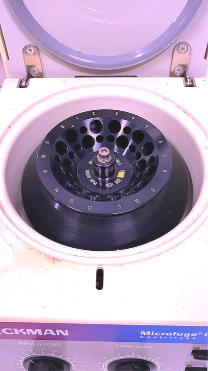 BECKMAN MICROFUGE LITE With F1802B ROTOR WATCH VIDEO 100% WORKING FREE SHIPPING