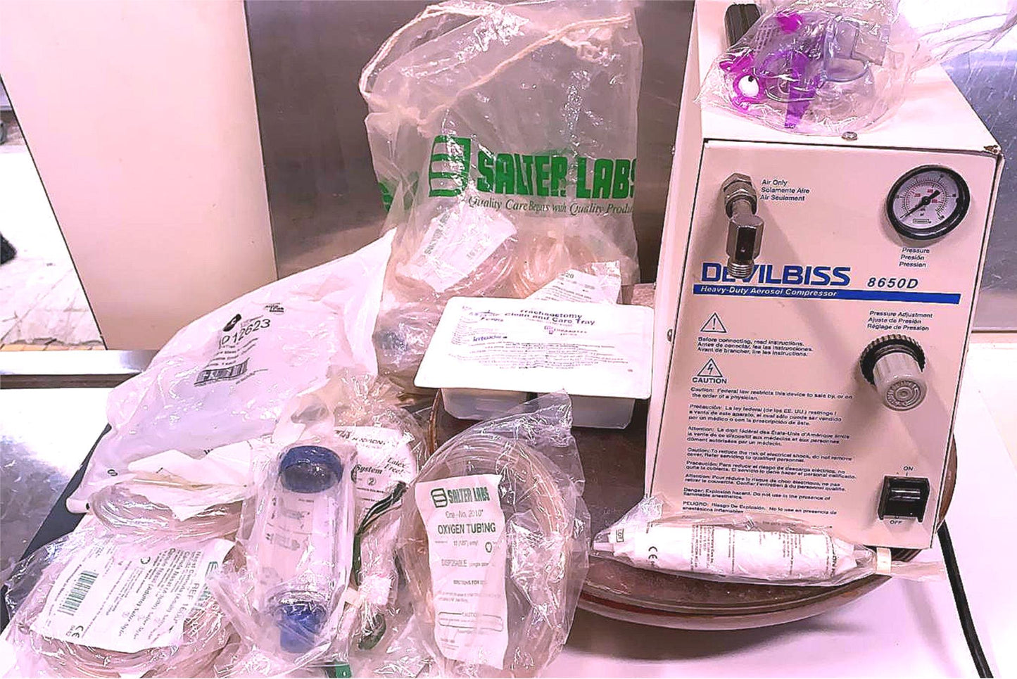 DEVILBISS® 8650D HEAVY DUTY MEDICAL COMPRESSOR CPAP WATCH VIDEO FREE SHIPPING