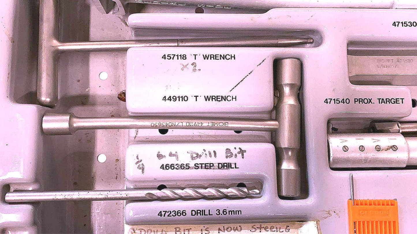 BIOMET HUMERAL NAIL INSTRUMENTATION SET 471565  WATCH VIDEO 100% FREE SHIPPING