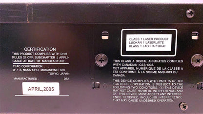TASCAM CD-RW750 CD REWRITABLE RECORDER Tested 90 DAY WARRANTY FREE SHIP