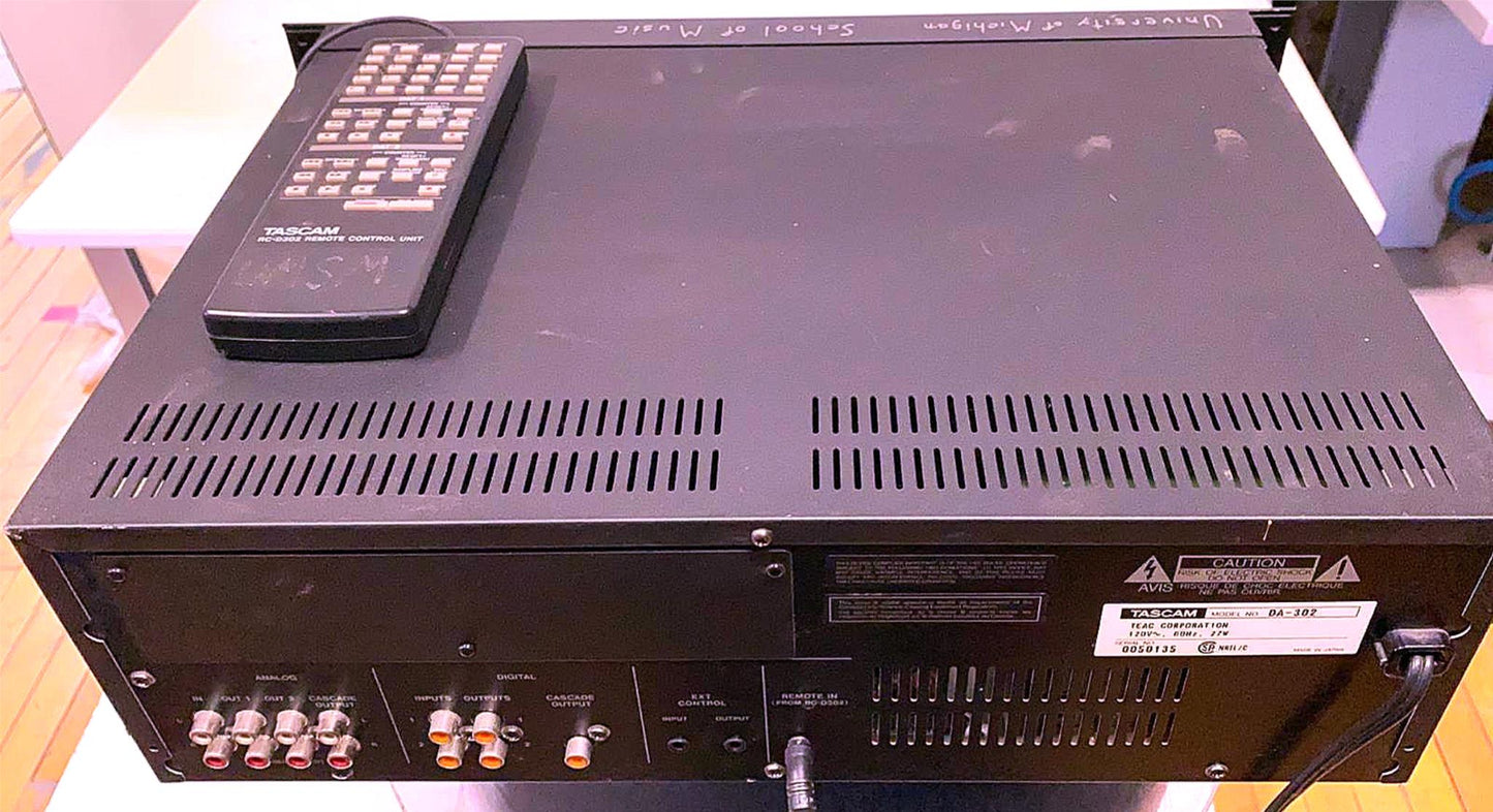 TEAC TASCAM DA-302 DUAL DIGITAL AUDIO TAPE DECK FREESHIP WATCHVIDEO