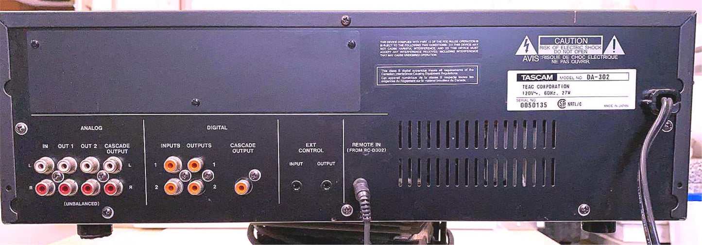 TEAC TASCAM DA-302 DUAL DIGITAL AUDIO TAPE DECK FREESHIP WATCHVIDEO