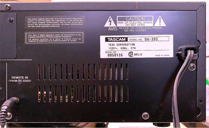 TEAC TASCAM DA-302 DUAL DIGITAL AUDIO TAPE DECK FREESHIP WATCHVIDEO