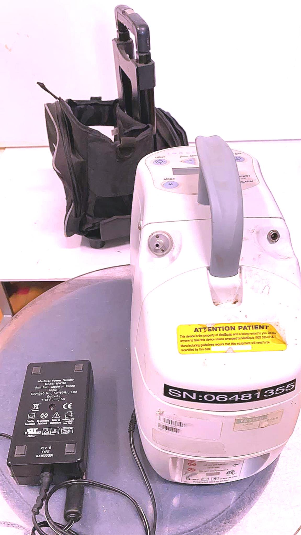 INOGEN FIRST GENERATION PORTABLE OXYGEN & CART FREE SHIPPING WATCH VIDEO