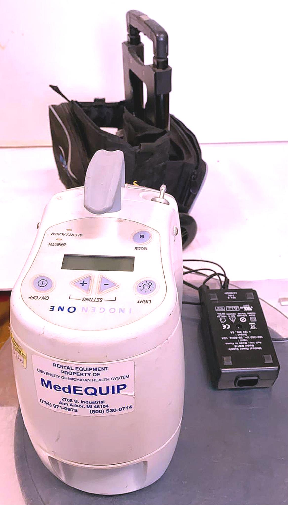 INOGEN FIRST GENERATION PORTABLE OXYGEN & CART FREE SHIPPING WATCH VIDEO