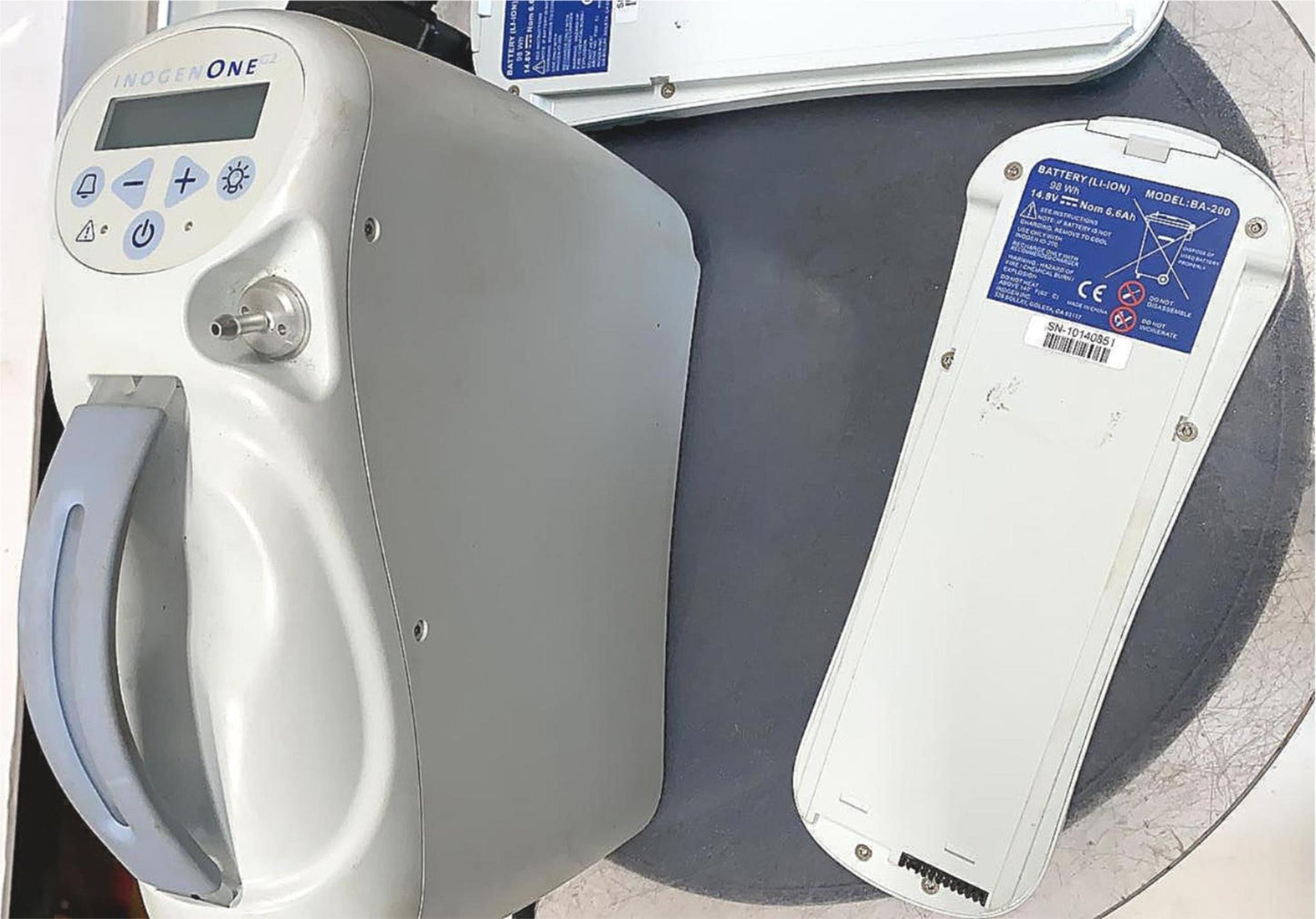 RARE INOGEN ONE G2 PORTABLE MEDICAL OXYGEN CONCENTRATOR 2BATTERY CART WATCHVIDEO