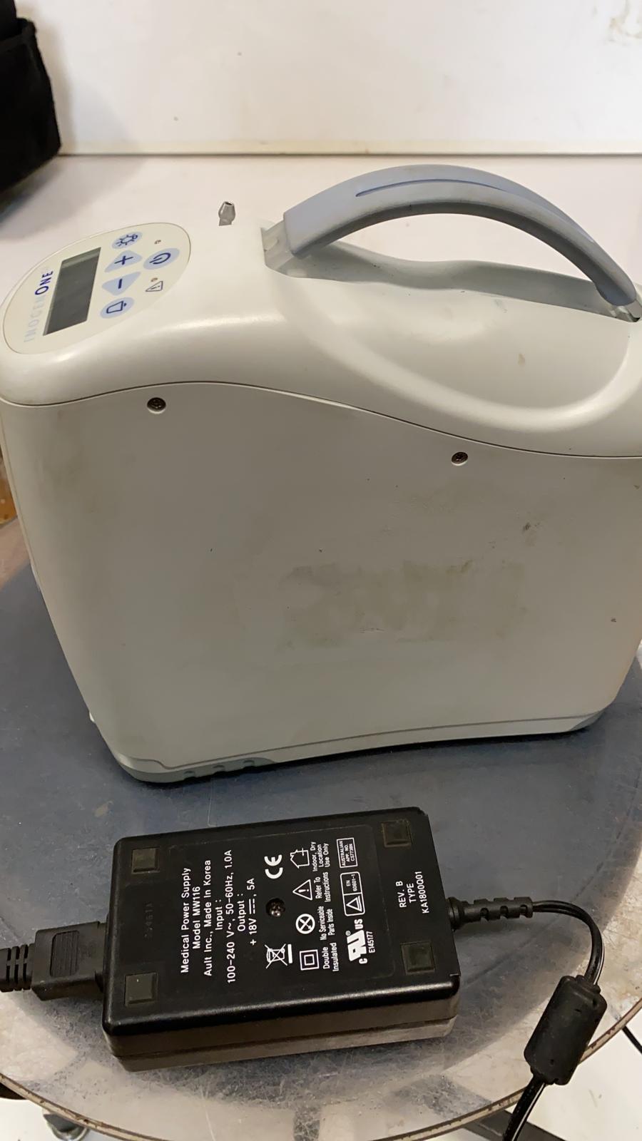 RARE INOGEN ONE G2 PORTABLE MEDICAL OXYGEN CONCENTRATOR 2BATTERY CART WATCHVIDEO