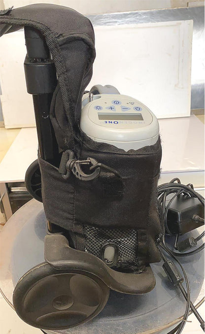 RARE INOGEN ONE G2 PORTABLE MEDICAL OXYGEN CONCENTRATOR 2BATTERY CART WATCHVIDEO