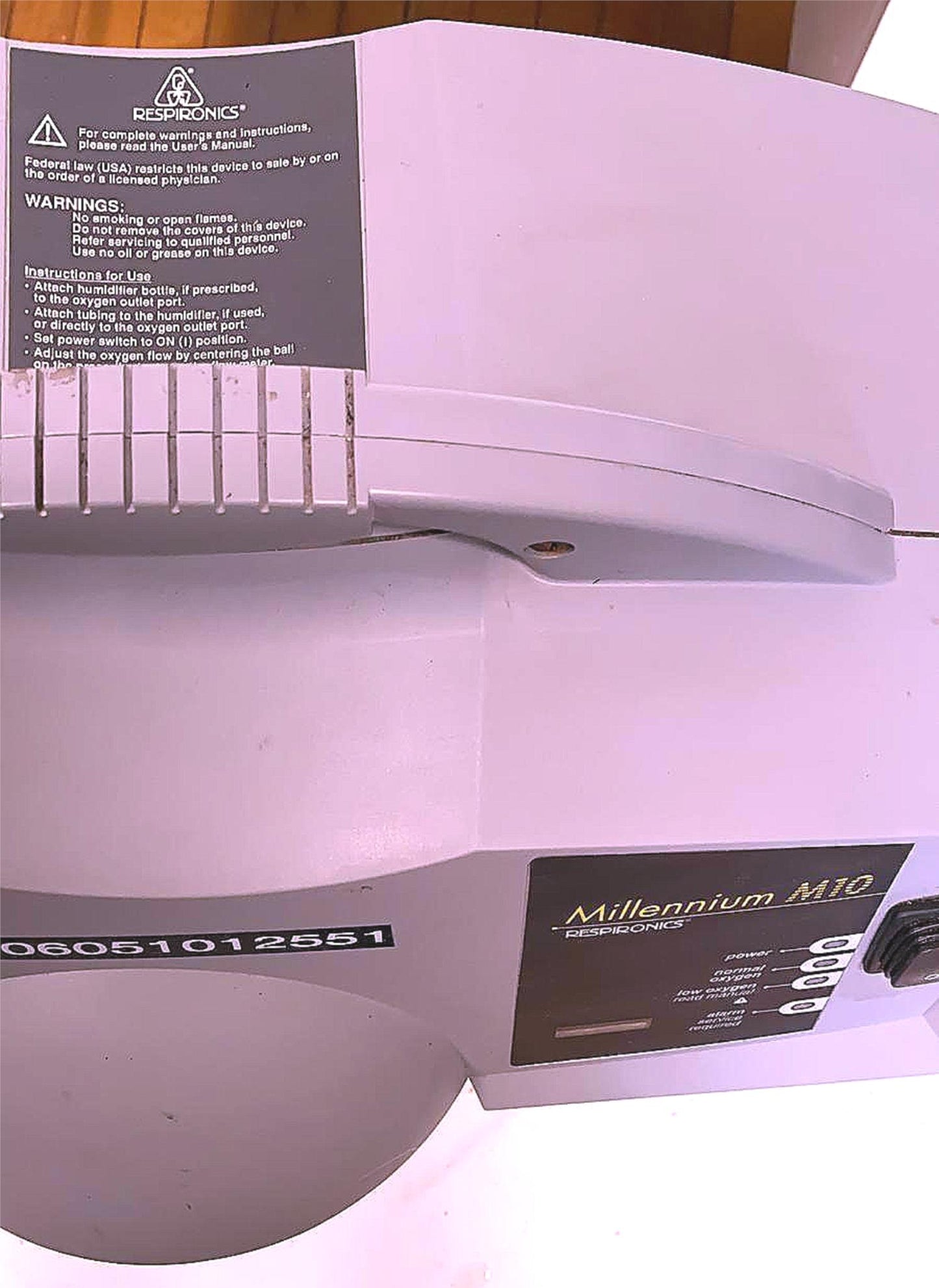 RESPIRONICS M10605 MILLENIUM M10 OXYGEN MEDICAL CONCENTRATOR WATCHVIDEO FREESHIP