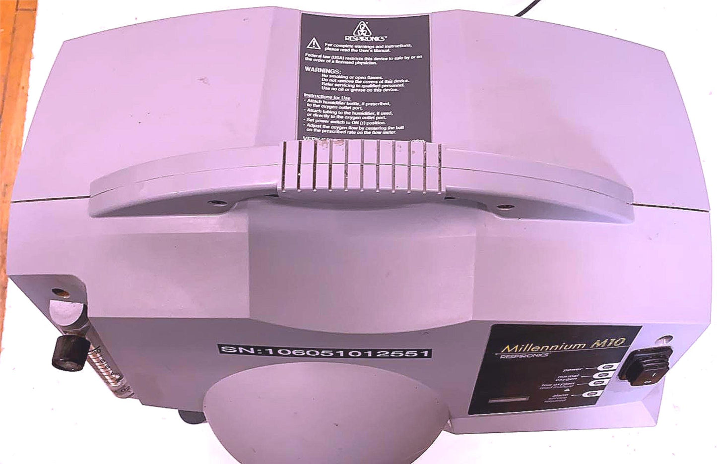 RESPIRONICS M10605 MILLENIUM M10 OXYGEN MEDICAL CONCENTRATOR WATCHVIDEOFREESHIP