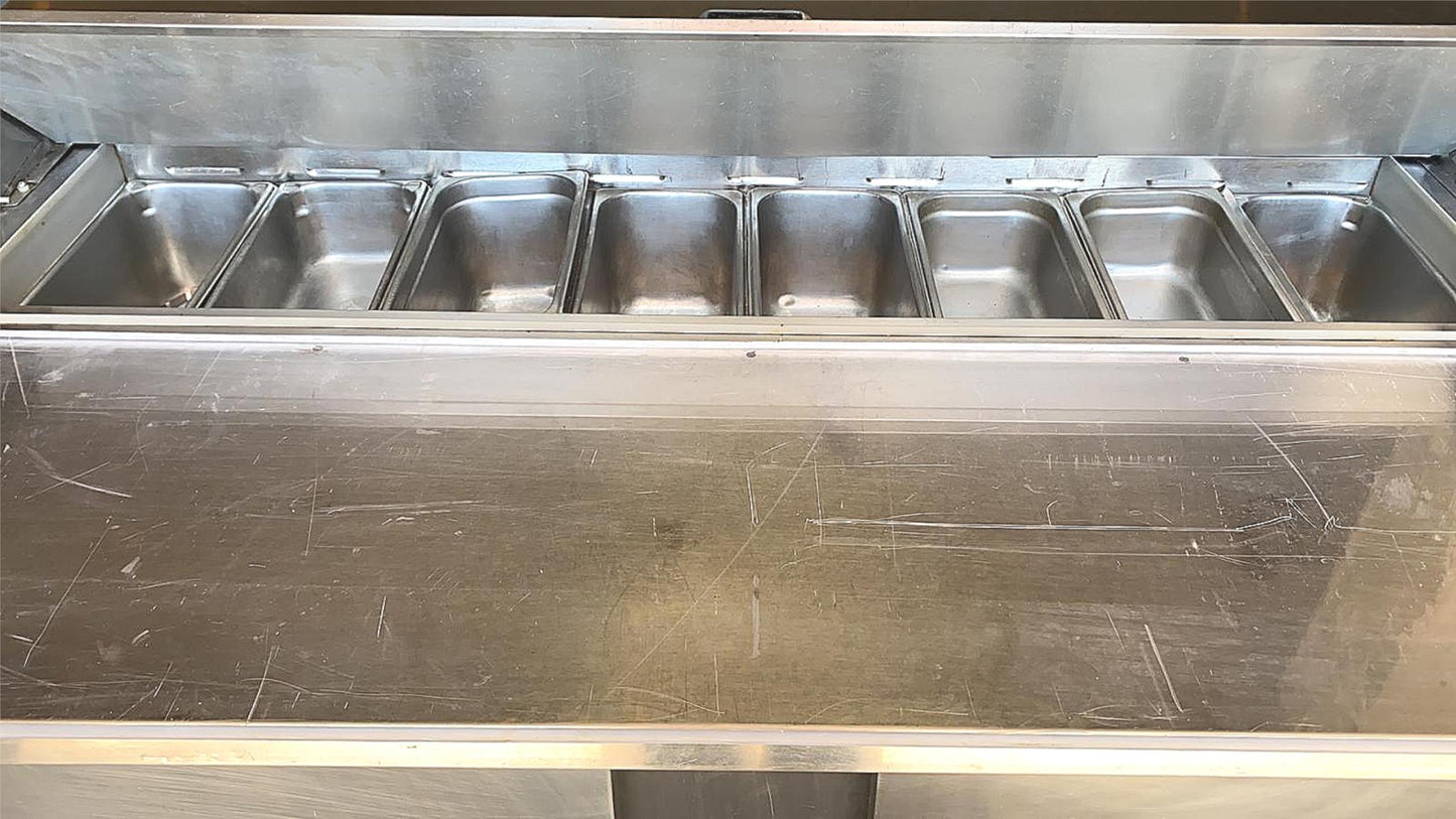 BEVERAGE-AIR 2 DOOR BKV SP60-16C SANDWICH PIZZA PREP TABLE FREE SHIP WATCH VIDEO