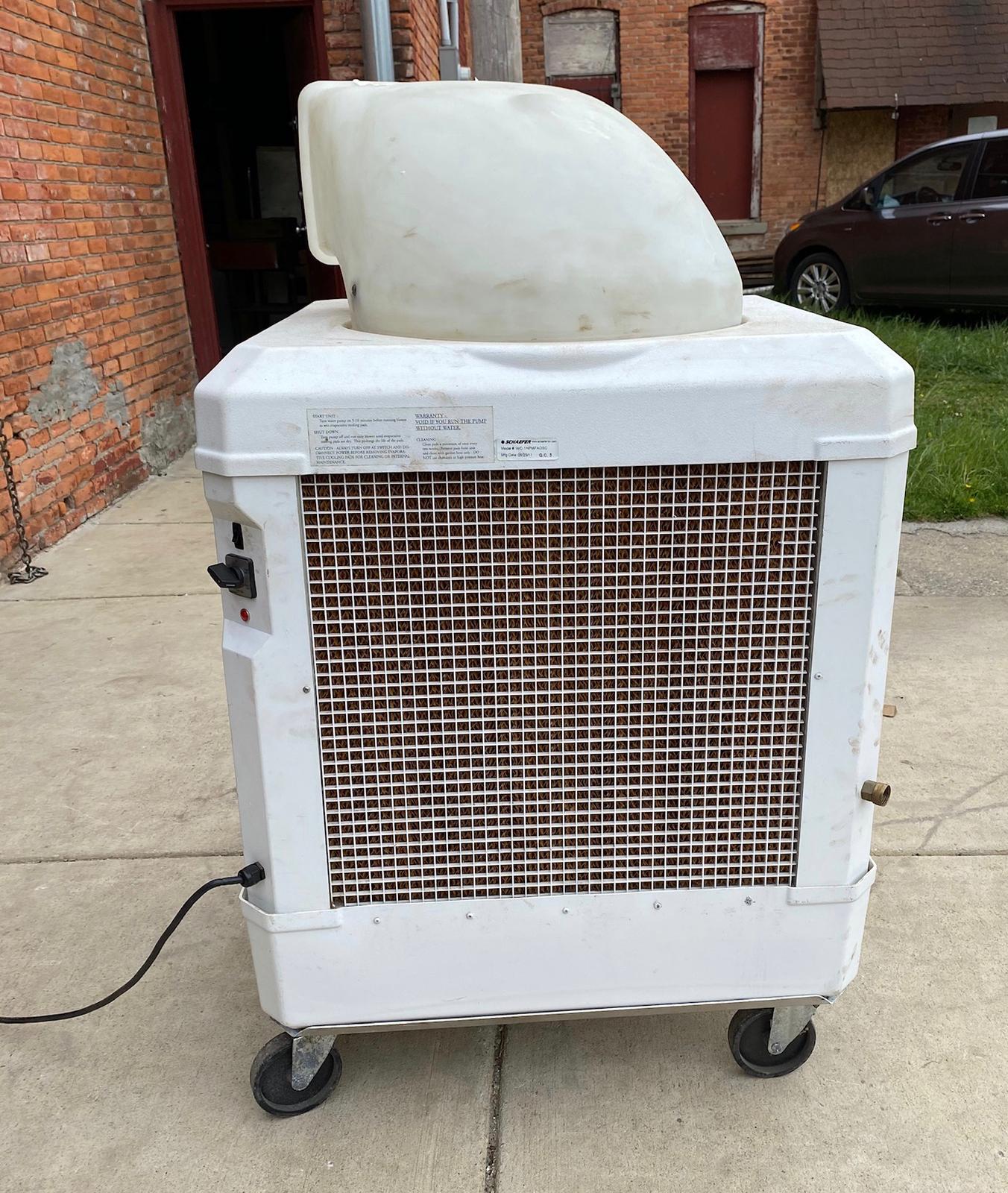 SCHAEFER WAYCOOL PORTABLE EVAPORATIVE COOLER ON WHEELS - WATCH VIDEO FREE SHIP