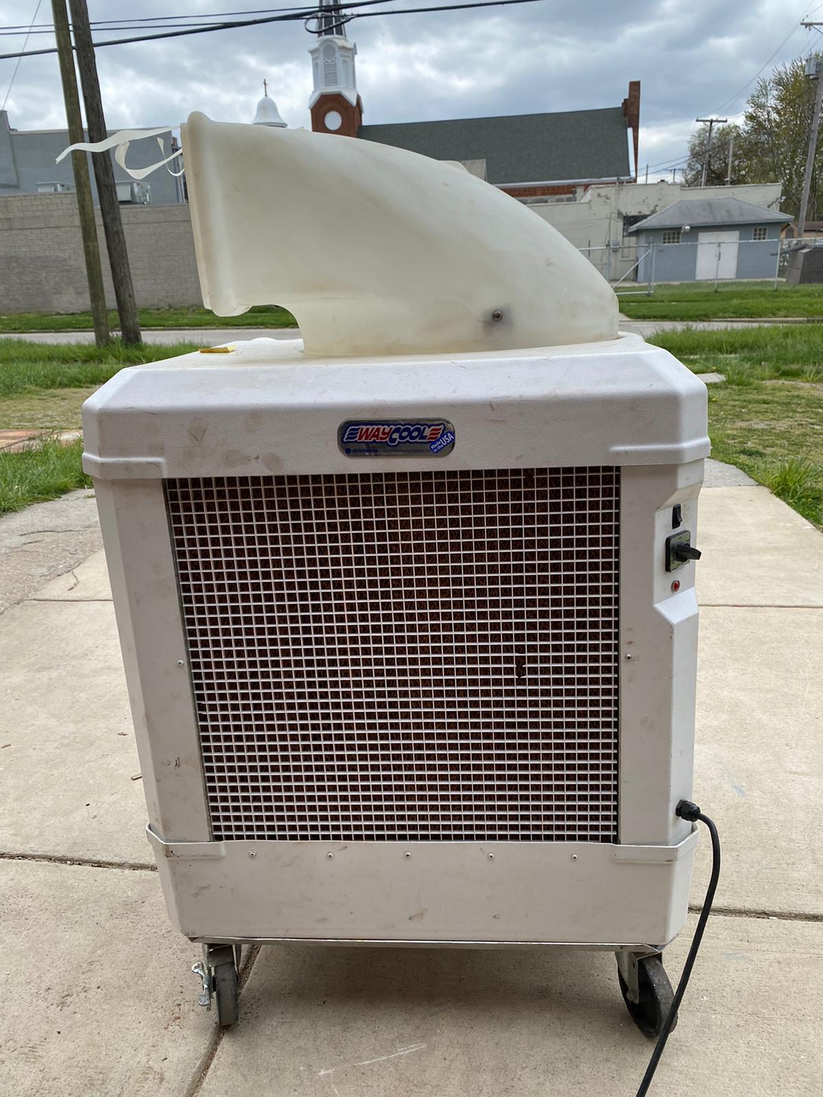 SCHAEFER WAYCOOL PORTABLE EVAPORATIVE COOLER ON WHEELS - WATCH VIDEO FREE SHIP