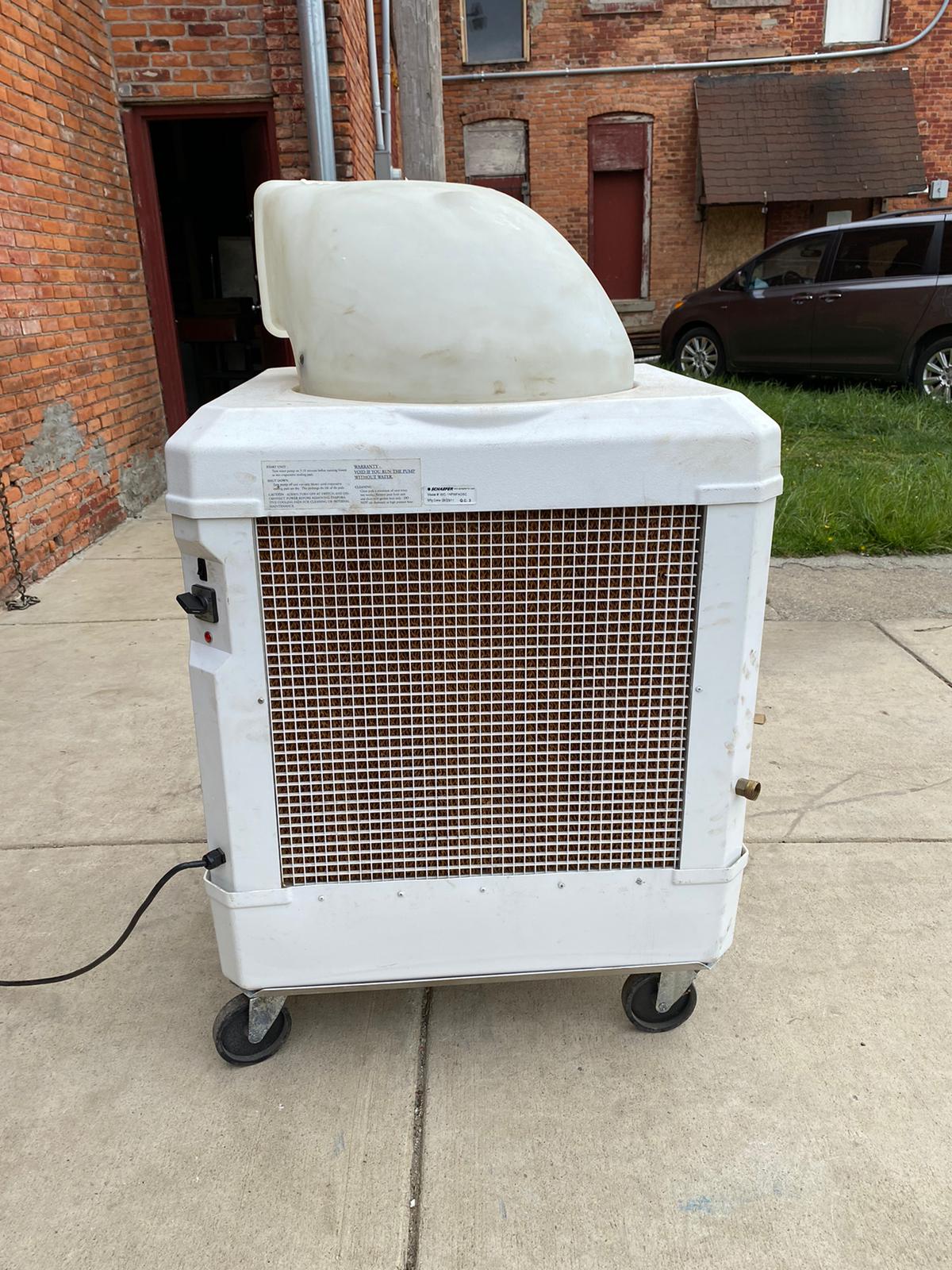 SCHAEFER WAYCOOL PORTABLE EVAPORATIVE COOLER ON WHEELS - WATCH VIDEO FREE SHIP
