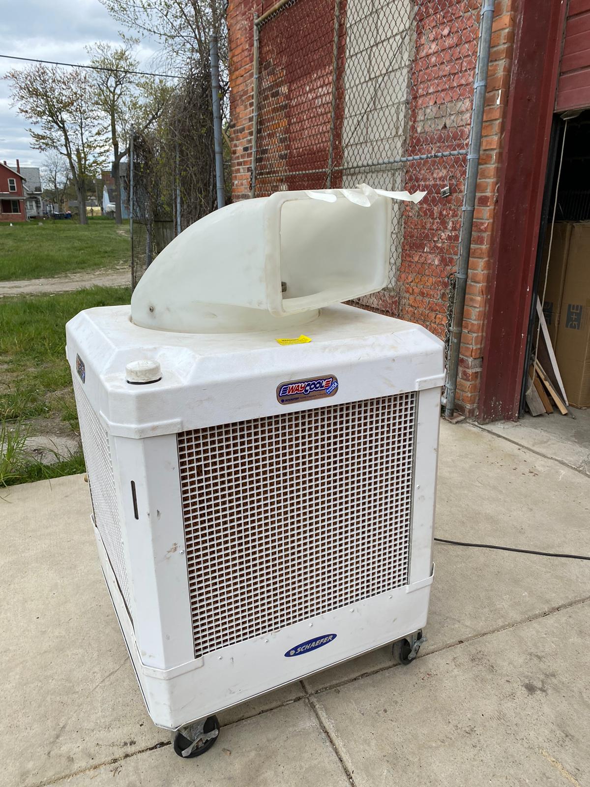 SCHAEFER WAYCOOL PORTABLE EVAPORATIVE COOLER ON WHEELS - WATCH VIDEO FREE SHIP