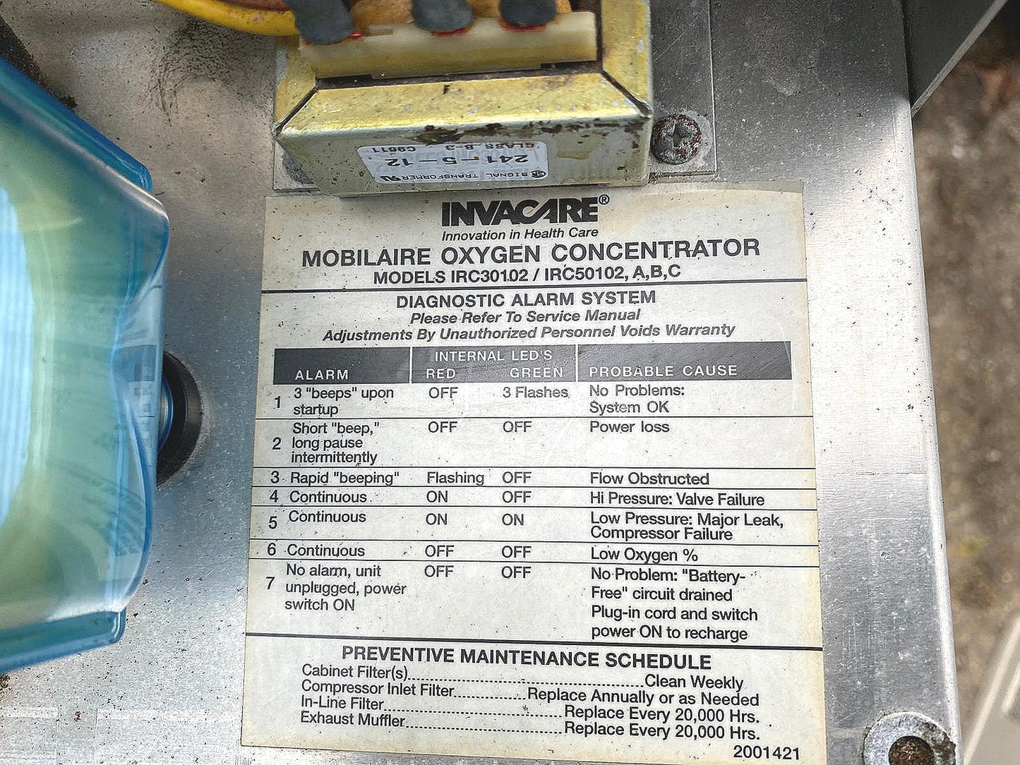 INVACARE V IRC50102 OXYGEN MEDICAL CONCENTRATOR COMPRESSOR FREE SHIP WATCH VIDEO