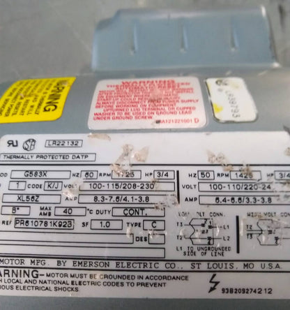 GAST 103-1010-G583X ROTARY VANE SEPTIC AIR VACUUM PUMP EMERSON MOTOR FREE SHIP