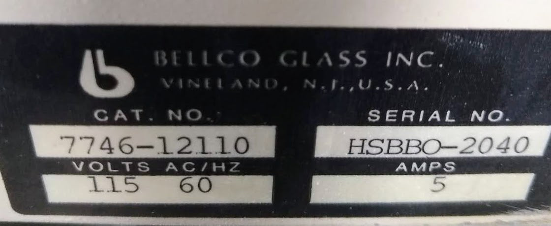 BELLCO Sci-ERA HOT SHAKER 7746-12110 withGABLE COVER 90DAYWARRANTY FREE SHIPPING