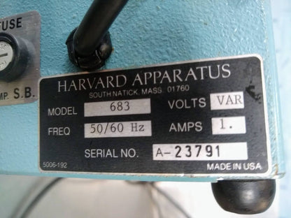 HARVARD APPARATUS 683 SMALL ANIMAL RODENT 30cc VENTILATOR 90DAYWARRANT FREE SHIP