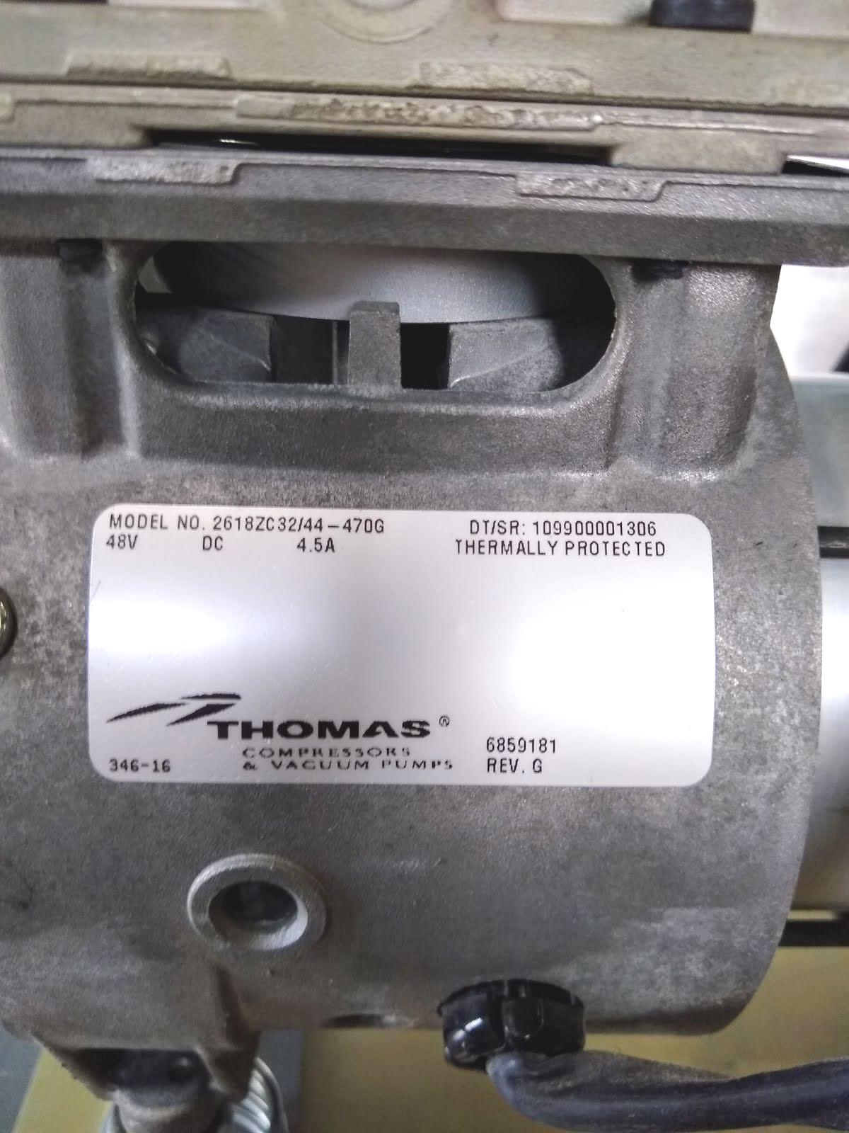 THOMAS 669420C-S PISTON AIR COMPRESSOR VACUUM PUMP